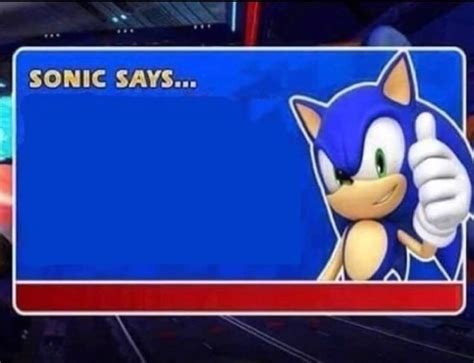 Sonic Says Blank Template Imgflip