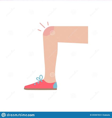 Knee Injury Icon Cartoon Stock Vector Illustration Of Grandmother