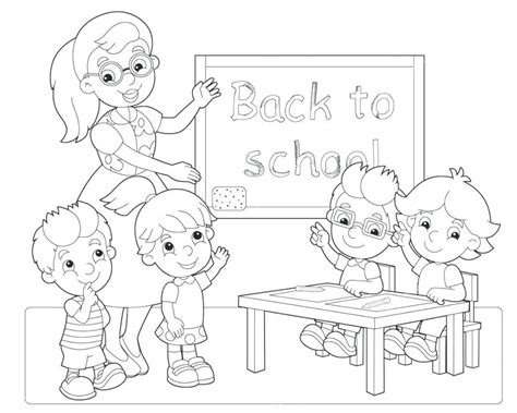 Classroom Coloring Pages At Getdrawings Free Download