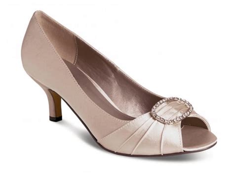 Taupe Peep Toe Low Heel Diamante Buckle Shoes Available Online Or In Store At Hadleigh Hats I