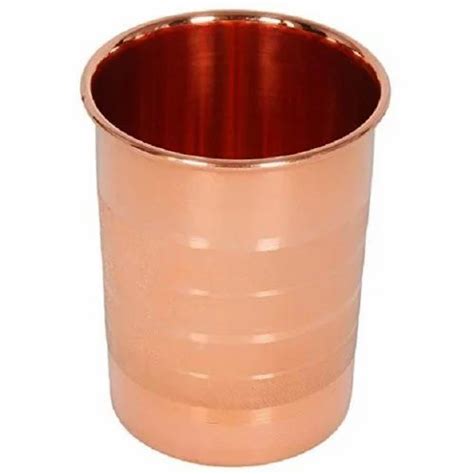 Round Plain Pure Copper Glass For Drinking Water Ayurveda Health