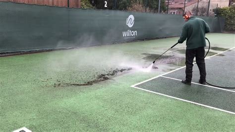 Tennis Court Cleaning Youtube