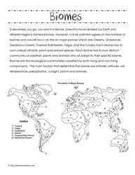 14 Best Images of Middle School Biome Worksheet - Biome Map Coloring