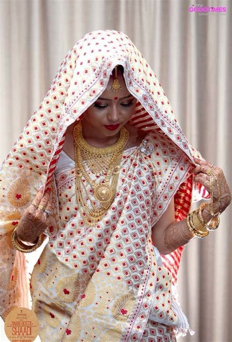 A Traditional Assamese Bride Indian Bridal Dress Indian Bridal Saree Blouse Designs Latest