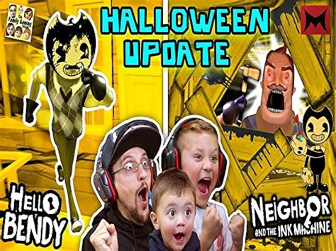 Lets Play With Fgteev Hello Bendy Neighbor And The Ink Machine Mod