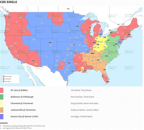 Week 14 Nfl Tv Coverage Map Sports Illustrated