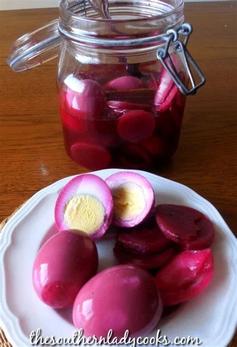 Red Beet Pickled Eggs The Southern Lady Cooks Pickled Red Beet Eggs