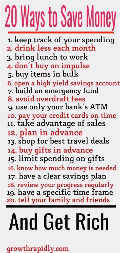 20 Smart Ways To Save Your Money Growthrapidly Best Money Saving