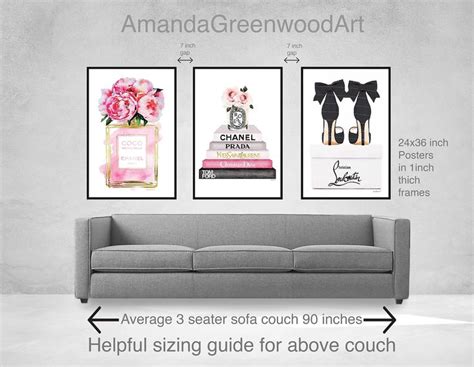 How To Hang Art Above Couch Sofa Art Size Guide Set Of 3 Hanging