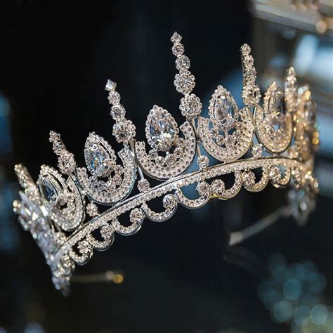 british royal tiara rhinestone headband wedding rhinestone hair accessory bride hair jewelry