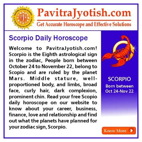 Scorpio Daily Horoscope Pdf