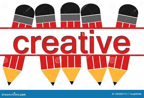 Creative Word With Pencil Stock Illustration Illustration Of