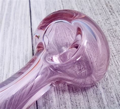 Girly Glass Pipes Pink Thick Glass Smoking Pipes Pipes For Etsy