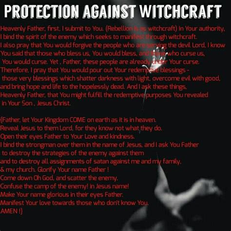 Protection Against Witchcraft Spiritual Warfare Prayers Prayer