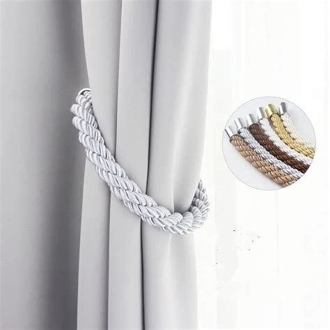 2pcs Magnetic Curtain Buckle Holder Tieback Clips Hook Curtain Strap