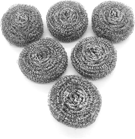 Amazon Com Wideskall Stainless Steel Kitchen Cleanging Sponges Scouring Pad Steel Wool