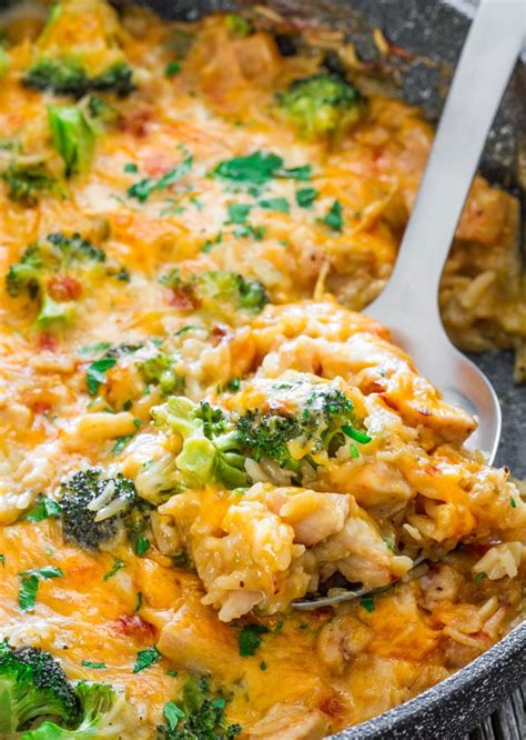 One Pot Cheesy Chicken Broccoli And Rice Casserole Maria S Mixing Bowl