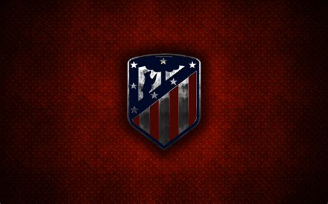 Atlético de madrid, madrid, m. Download wallpapers Atletico Madrid, metal logo, new logo ...