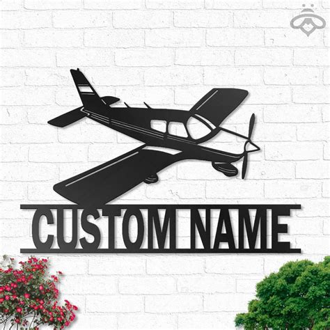 Custom Airplane Metal Wall Art With Led Lights Personalized Etsy