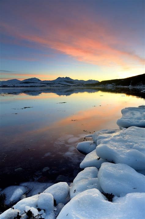 Winter Sunset Tromsø Norway Scenery Pictures