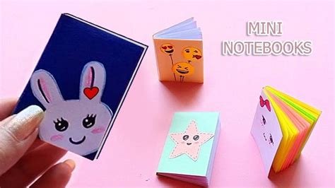 Diy 4 Easy And Cute Designs Mini Notebooks One Sheet Of Paper How To