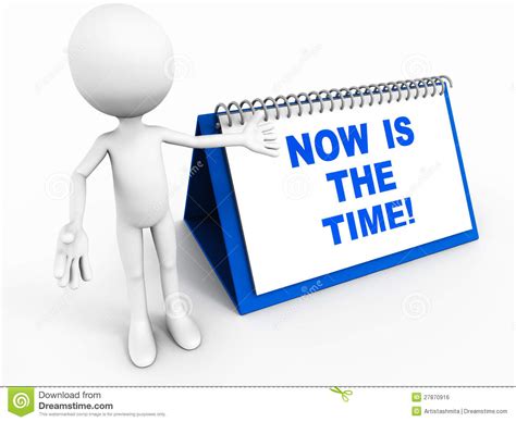 Now Is The Time Stock Illustration Illustration Of Action 27870916