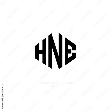 Hne Letter Logo Design With Polygon Shape Hne Polygon Logo Monogram