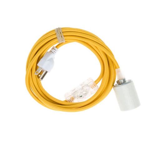 Replacement porcelain light sockets are corrosion resistant and can. Pendant Light Cord with Porcelain Socket - Goldenrod ...
