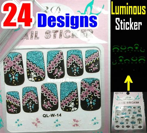 Luminous 24 Style Pretty Cure Sparkle 3d Nail Decal Korea Acrylic