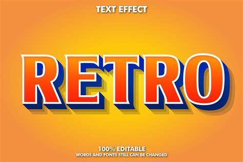 Modern Retro Text Effect Download Free Vectors Clipart Graphics