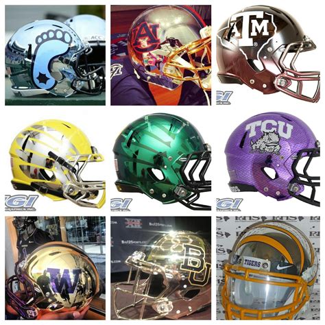 Schutt does a good job of making amazing accessories for football and this helmet is not an exception. Chrome and college football, can't bo better that. Wonder ...