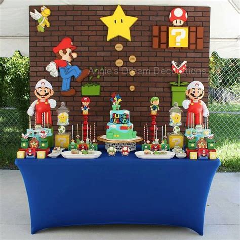 76 Ideas De Decoración Para Fiesta Mario Bros Super Mario Bros Party Ideas Decoração Super
