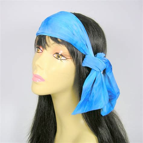 52 Best Photos Blue Hair Tie Paisley Head Scarf Blue Paisley Hair