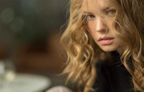 Обои взгляд девушка лицо модель волосы портрет боке Анастасия Щеглова joerg clephas