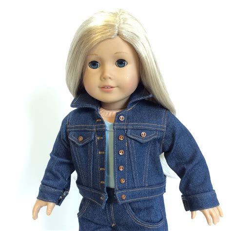 Denim Jacket Ag Doll Clothing 18 Inch Doll Clothing Made To Etsy