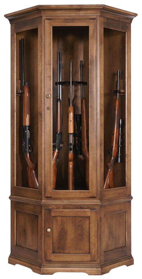 Amish Handcrafted Solid Wood Gun Cabinet From Dutchcrafters