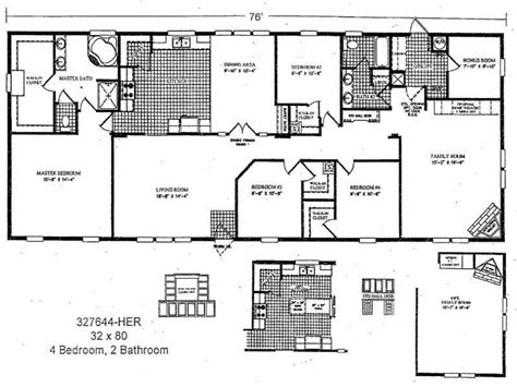 These 4 bedroom home designs are suitable for a. Beautiful 4 Bedroom Double Wide Mobile Home Floor Plans ...