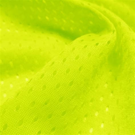 Neon Yellow Football Mesh Jersey Fabric Athletic Sports Mesh Fabrics