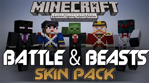 Minecraft Xbox 360 New Skin Pack Battle And Beasts