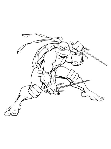 Raphael Ninja Turtle Coloring Pages - Teenage Mutant Ninja Turtles