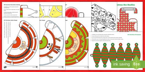 KS2 Christmas Tree Display Decorations Activity Pack  craft