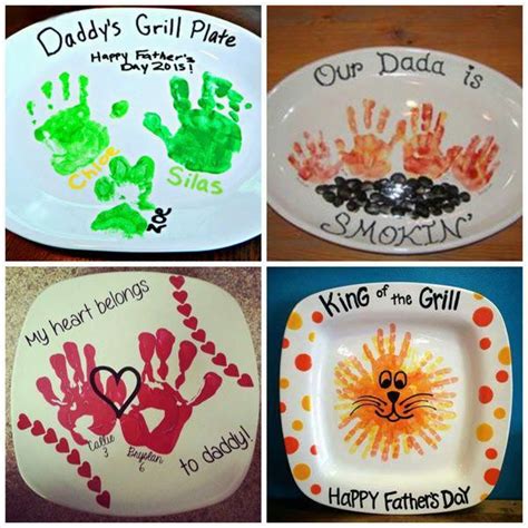 Download Father's Day handprint gifts: grill plates #fathersday ...