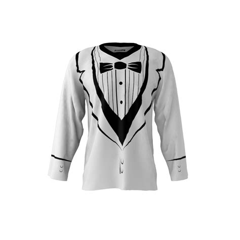 Tuxedo Custom Dye Sublimated Hockey Jersey | Sublimation Kings | White jersey, Hockey jersey, Jersey