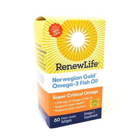 Renew Life Norwegian Gold Ultimate Fish Oils Maximum Strength Omega