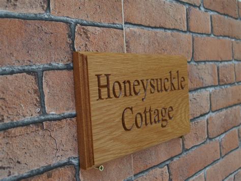 Personalised Oak House Signcarvedcustom Engraved Outdoor Wooden Name