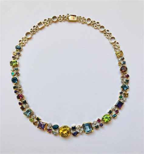 Multicolored Gemstone And Diamond Tutti Frutti Necklace For Sale At 1stdibs