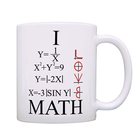 Funny Cups For Math Teacher Novelty I Love Math Graphs Functions