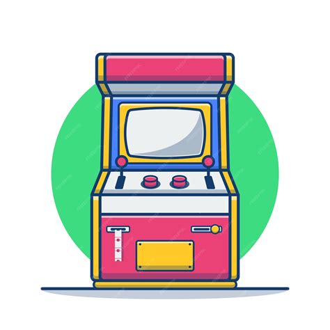 Máquina Arcade Para Dibujos Animados De Carnaval Vector Premium