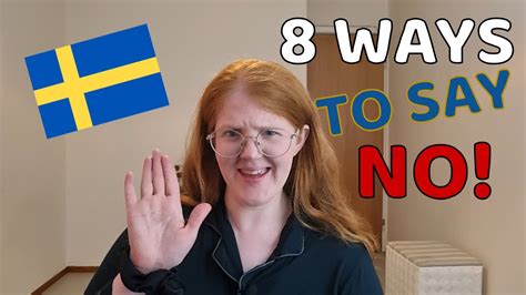 Say No In Swedish 8 Different Ways Youtube