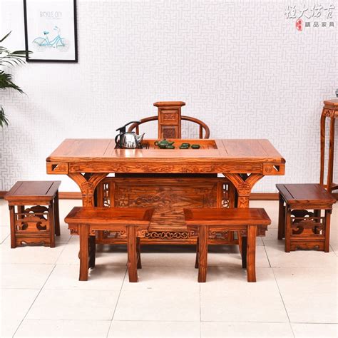 Teaside Chinese Antique Tea Table Tables And Chairs Combination Of